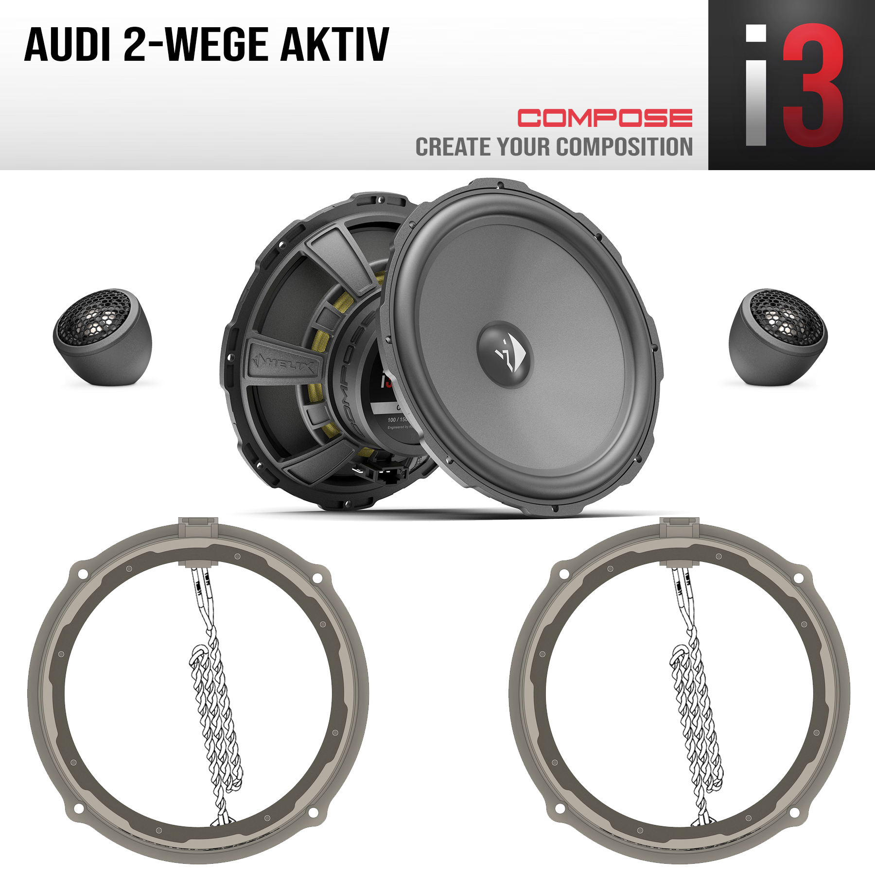 Audi Q5 Auto-Lautsprecher-Set für alle Türen