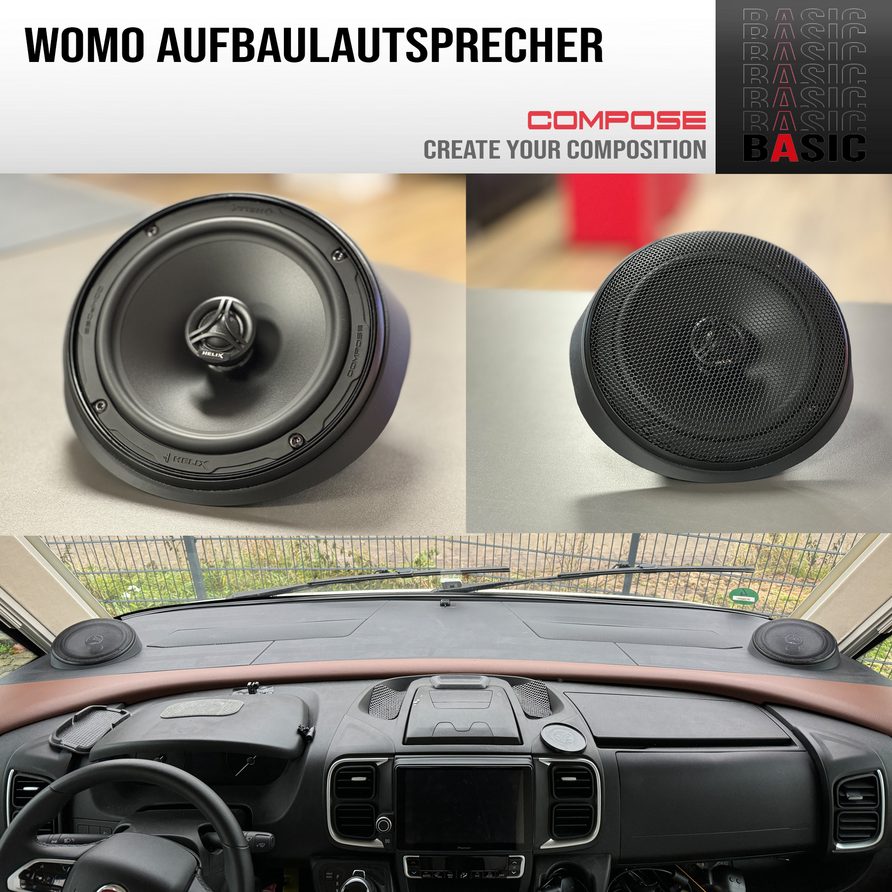 OPTION DUCATO AIR Lautsprecher-Komplettset kompatibel mit Fiat